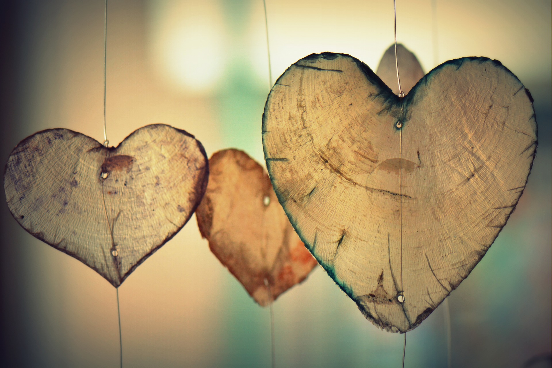three wooden hearts, opioids and heart health