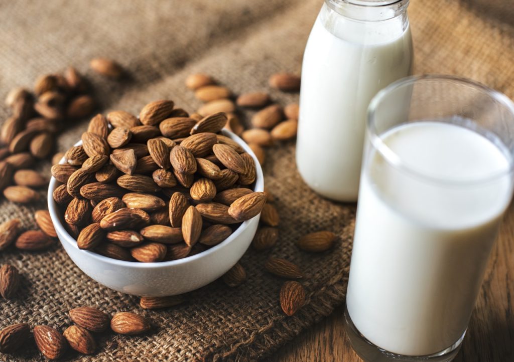  almond milk; dairy substitutions; milk substitutes; lactose intolerance